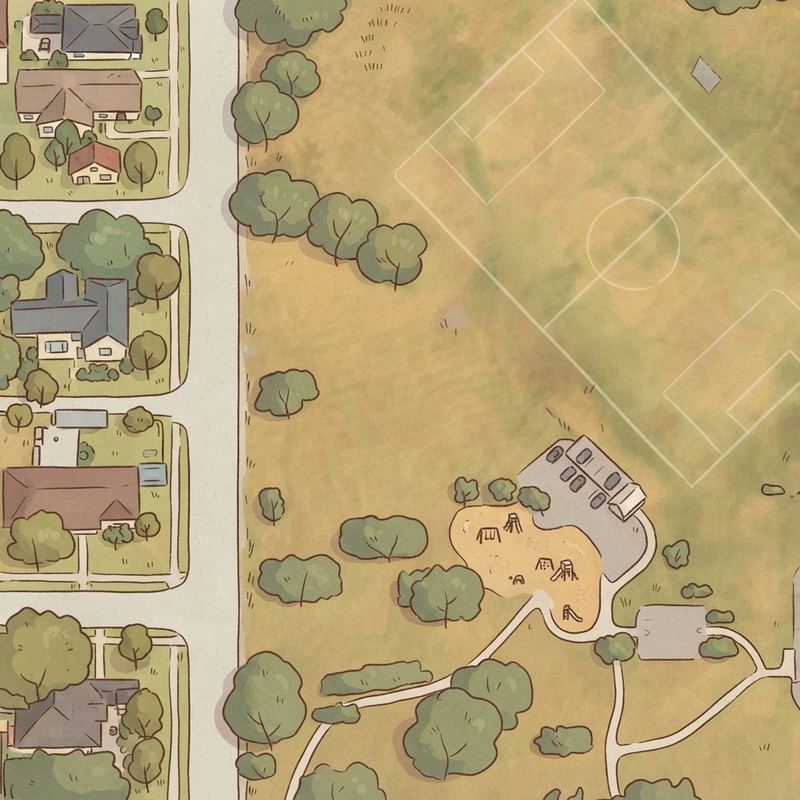 Illustrated map of Webb Chapel Park
