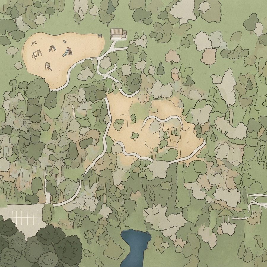 Illustrated map of Wekiwa Springs State Park