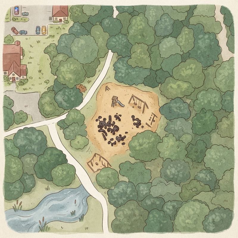 Illustrated map of West Cascade Park