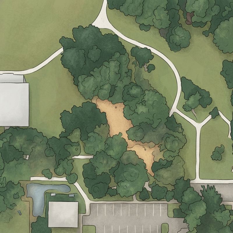 Illustrated map of West End Park