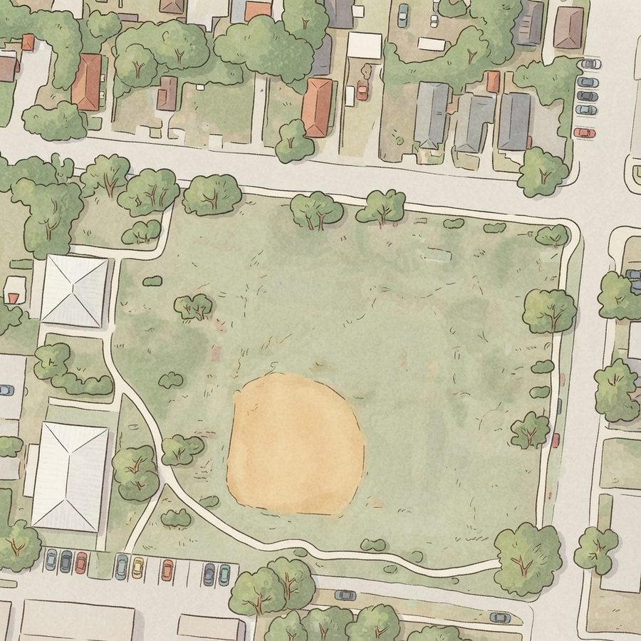 Illustrated map of West End Park