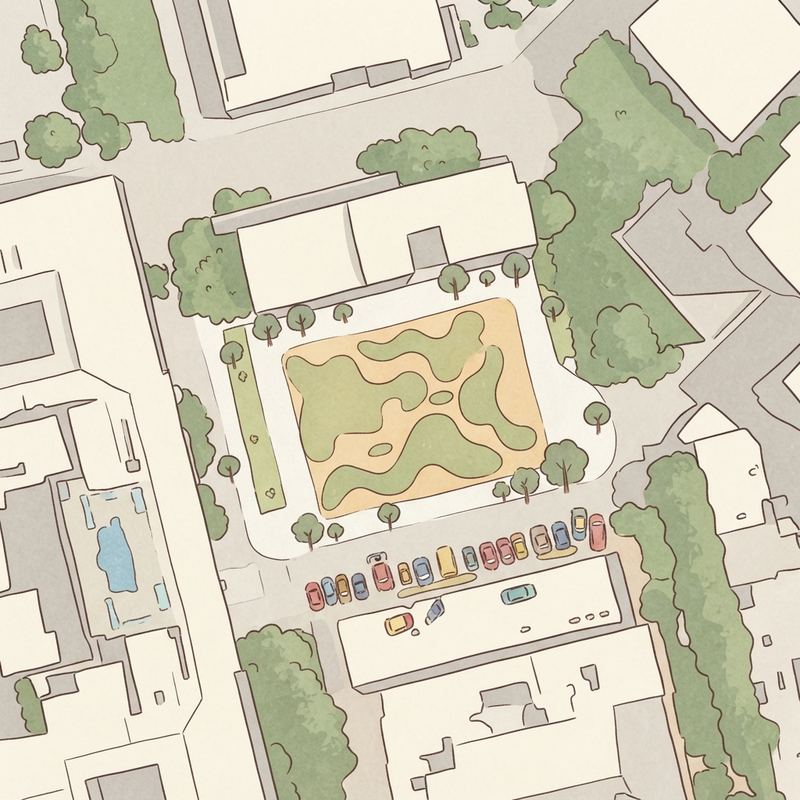 Illustrated map of West End Square