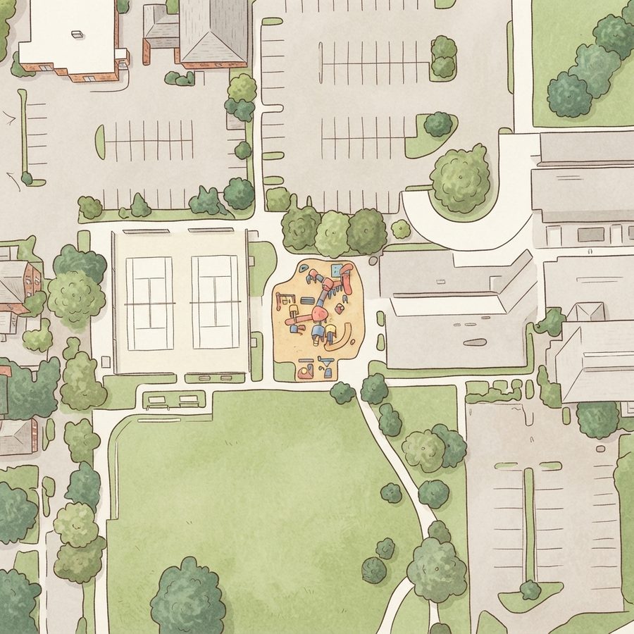 Illustrated map of West Gray Park