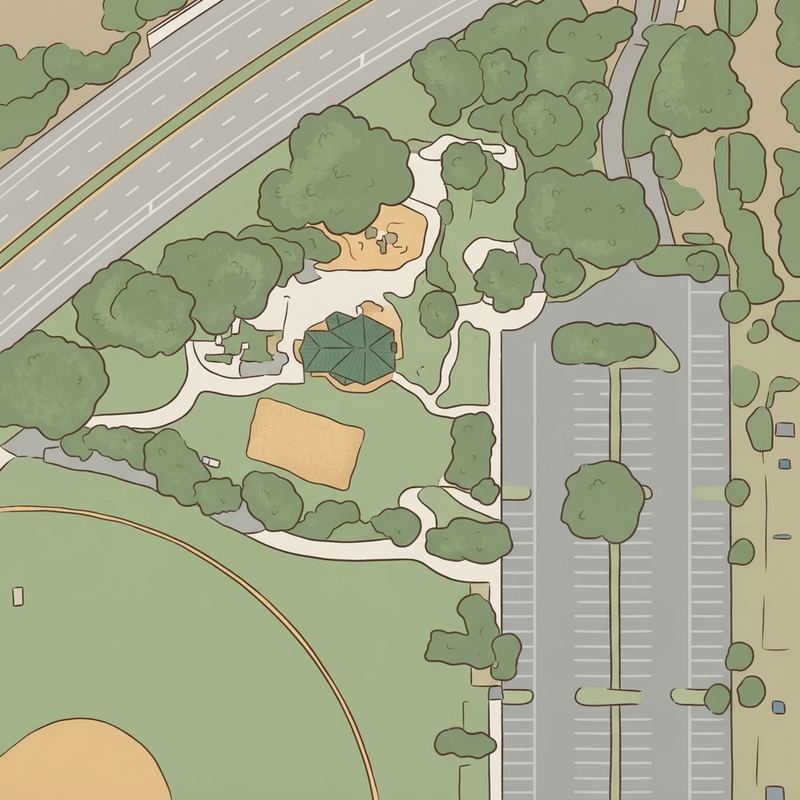 Illustrated map of West Hills Park