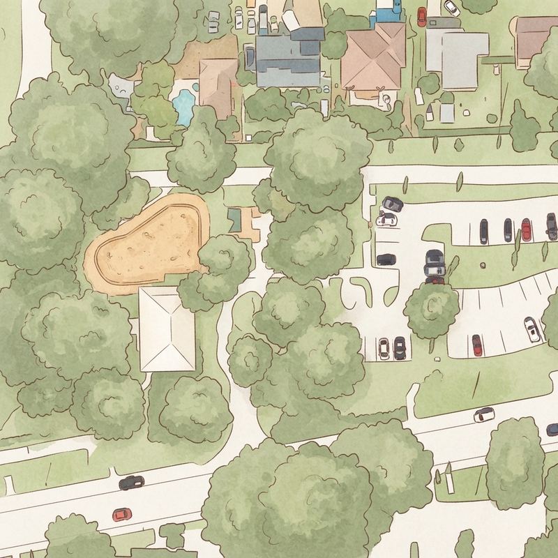 Illustrated map of West Orange Trail Park