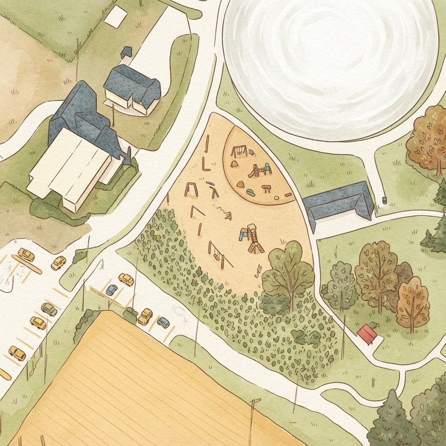 Illustrated map of West Park
