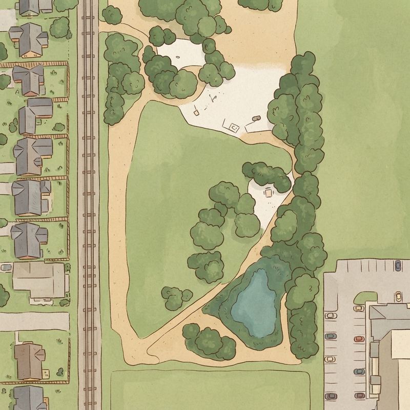 Illustrated map of West Park Preserve