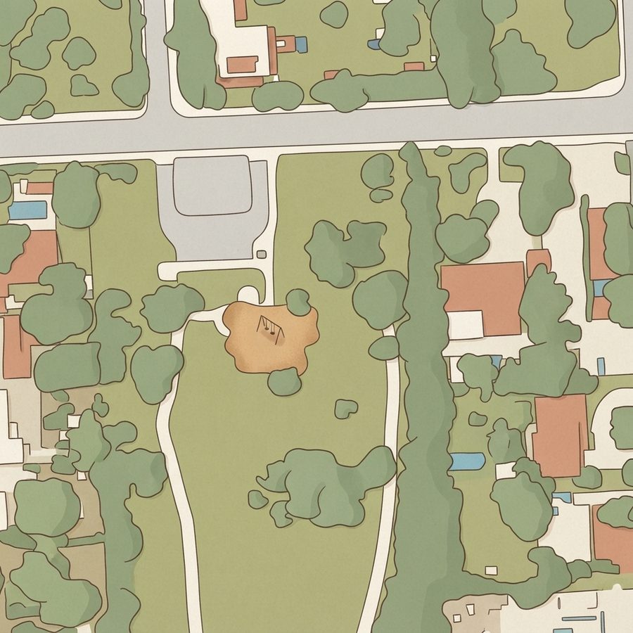 Illustrated map of West Quill Park
