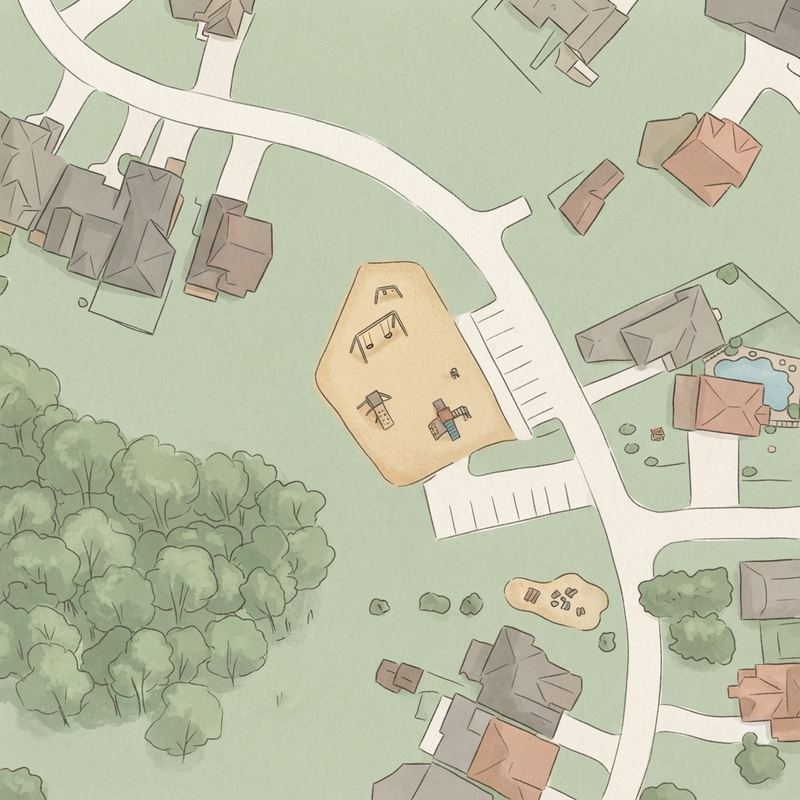 Illustrated map of West Shore Park