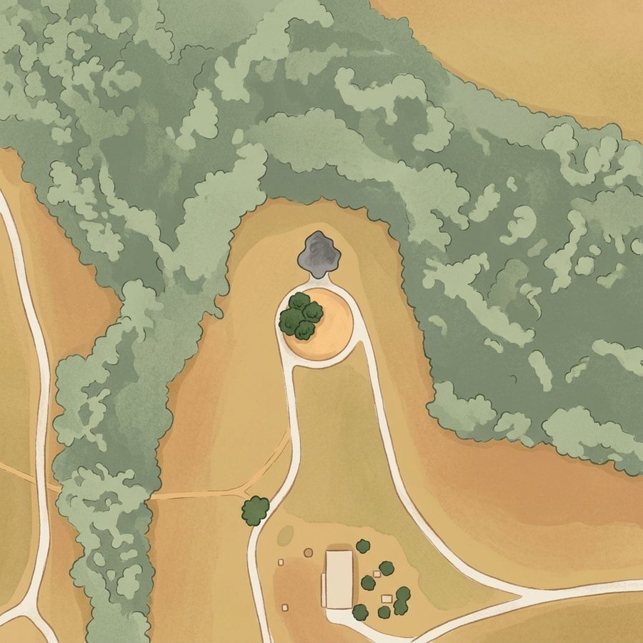 Illustrated map of West Tollgate Creek Park (“Ladybug Park”)