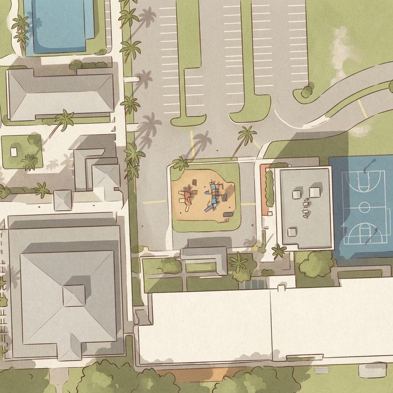 Illustrated map of Westbrook Park