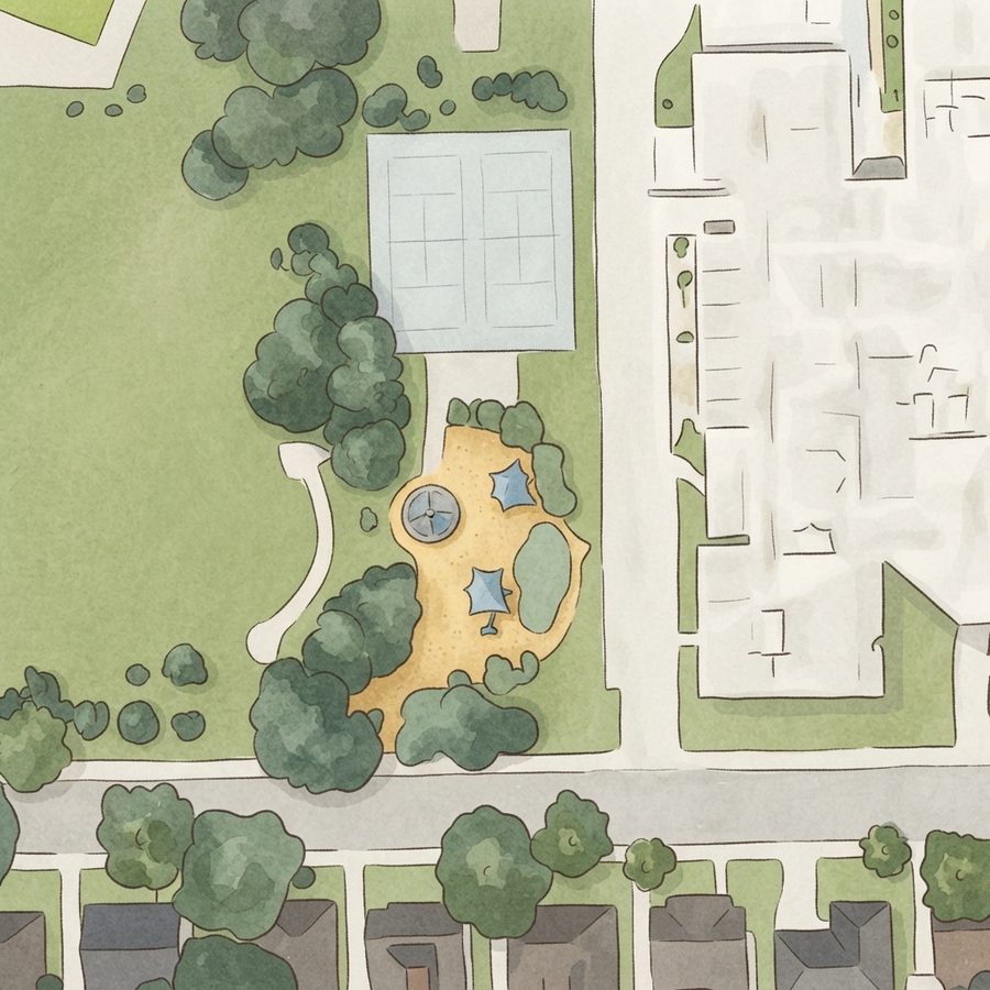Illustrated map of Westbury Park