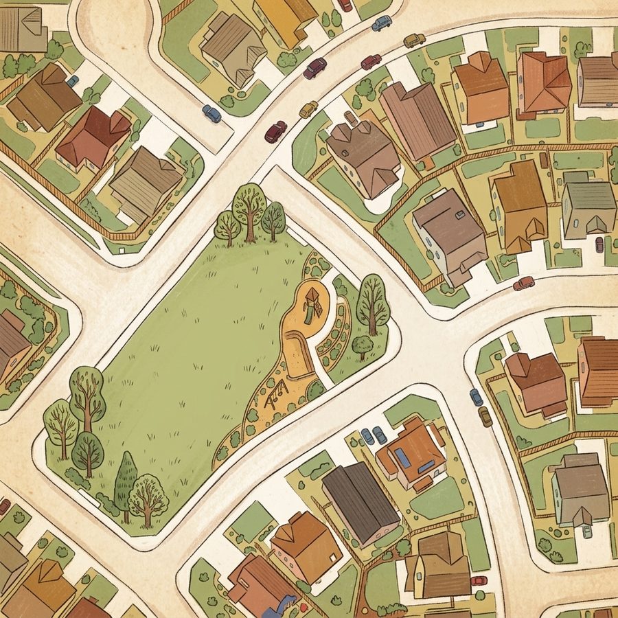 Illustrated map of Western Park at Copperleaf (Ponderosa)