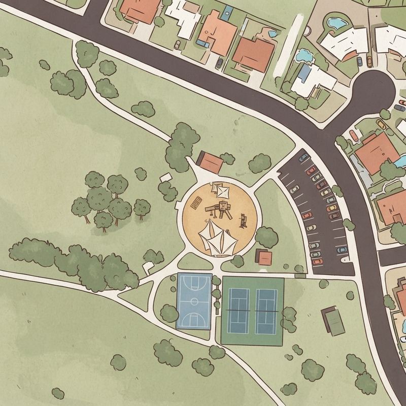 Illustrated map of Western Star Park