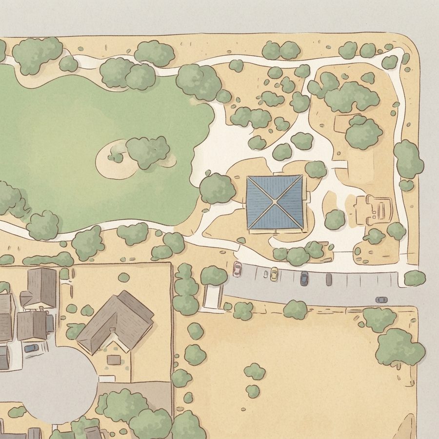 Illustrated map of Western Trails