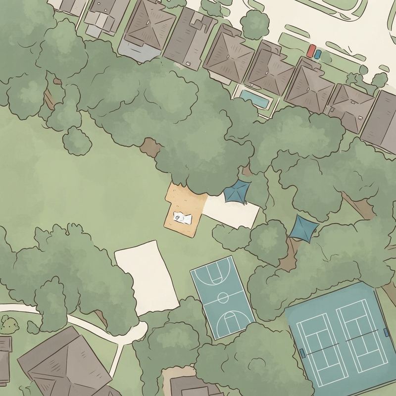 Illustrated map of Westgate park