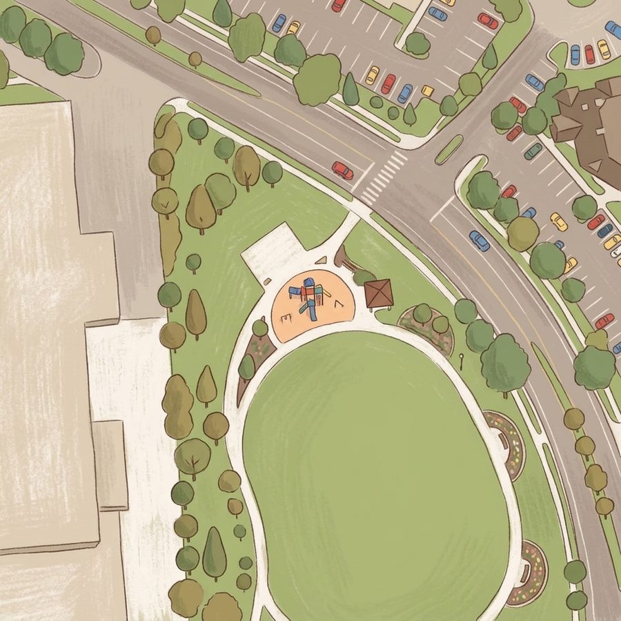 Illustrated map of Westglenn Park