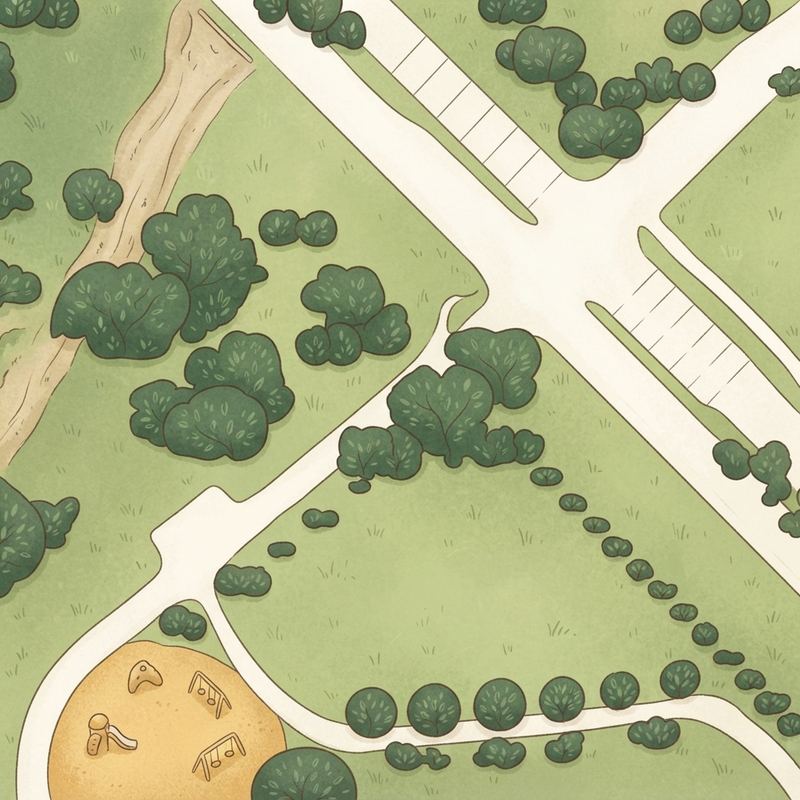 Illustrated map of Westlake Park