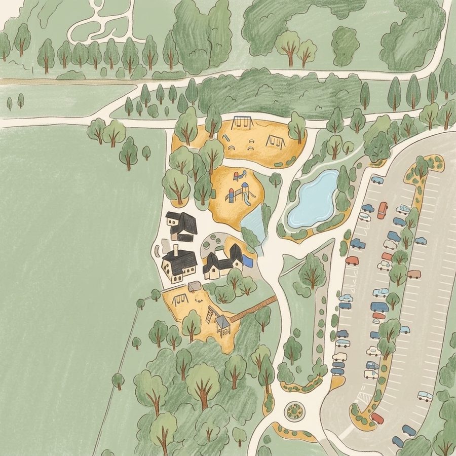 Illustrated map of Westlands Park Playground