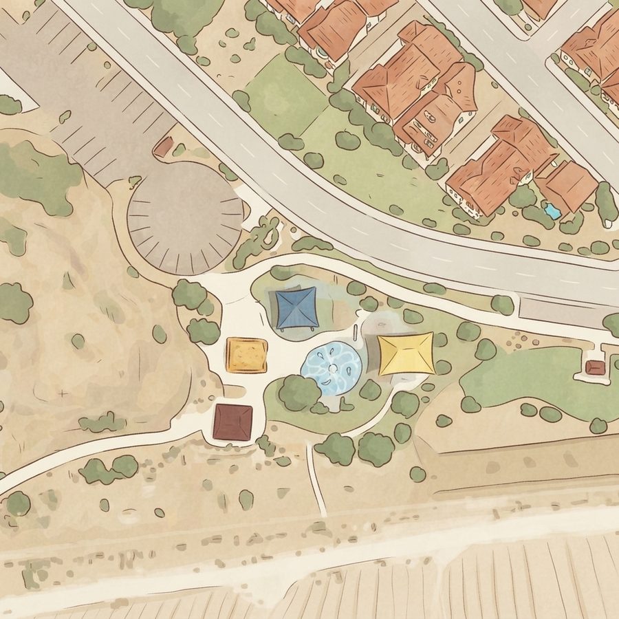 Illustrated map of Weston Hills Park