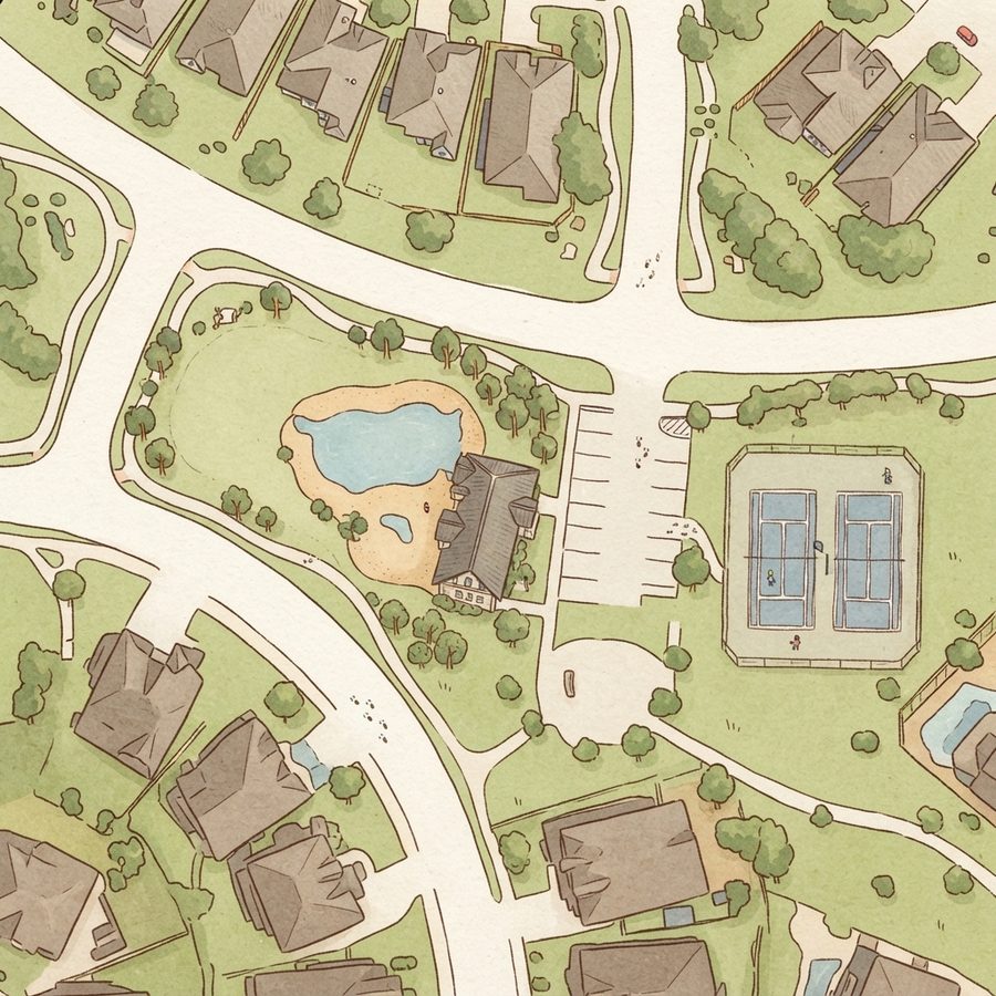 Illustrated map of Westover Park II Recreation Center