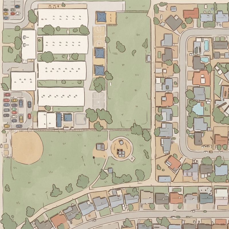 Illustrated map of Westown Park