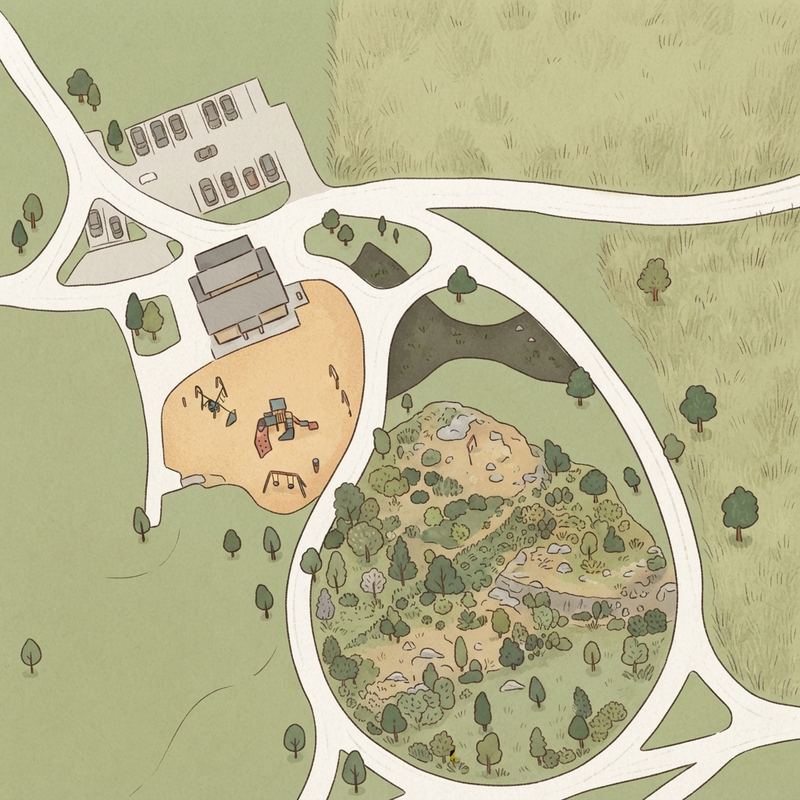 Illustrated map of Westside Park Playground
