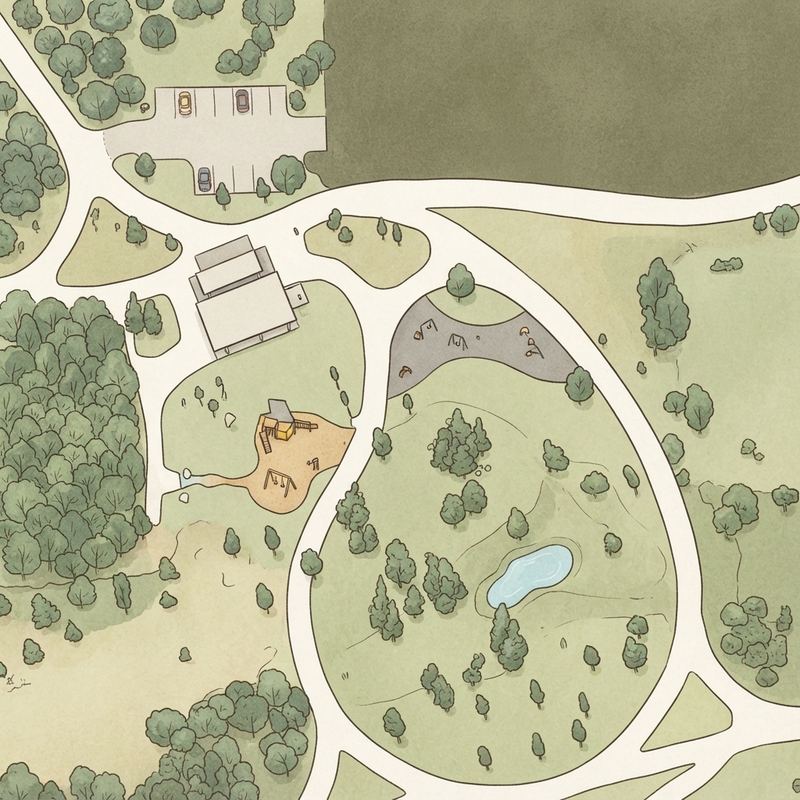 Illustrated map of Westside Reservoir Park