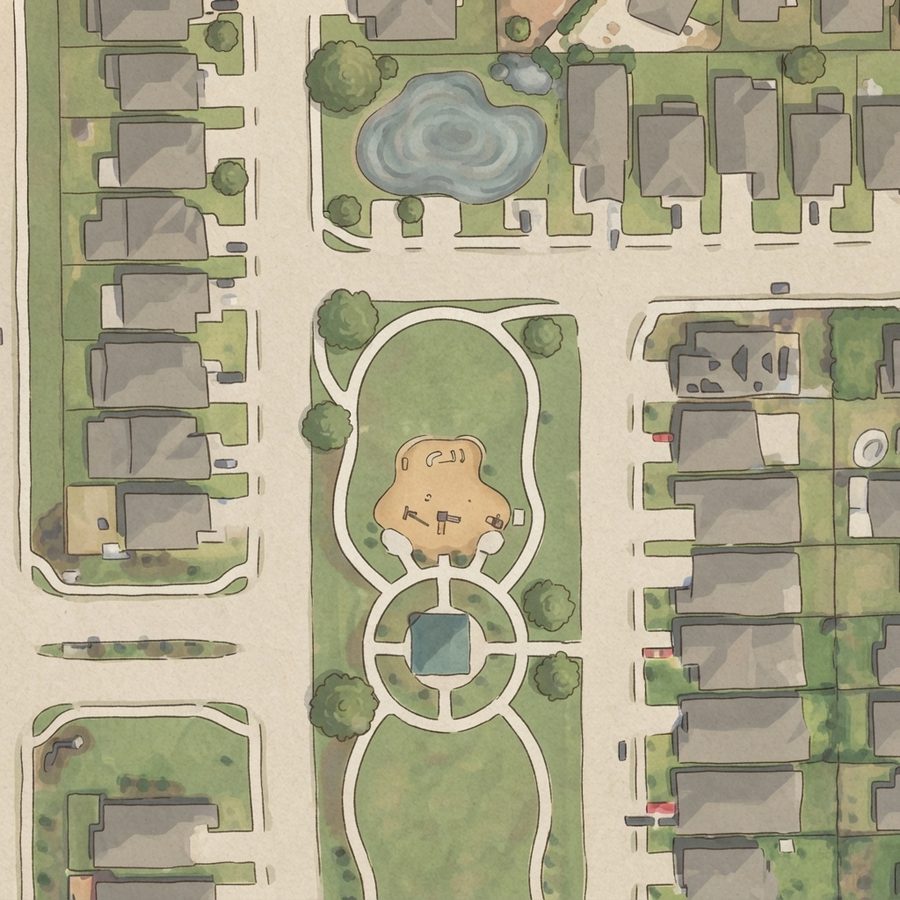 Illustrated map of Westview Landing Playground