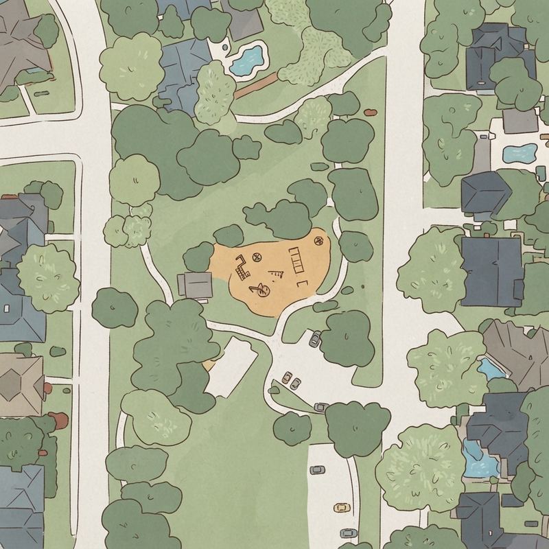 Illustrated map of Westwood Park