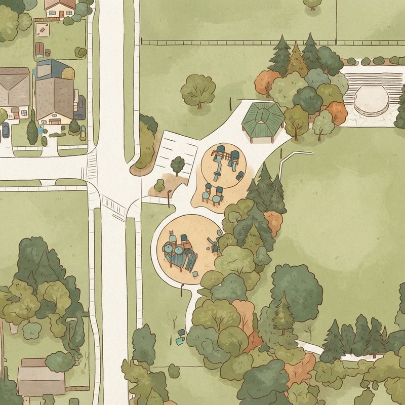 Illustrated map of Wheatley Park