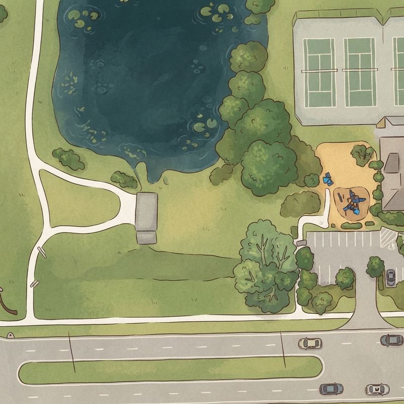 Illustrated map of Whisper Lakes Estates