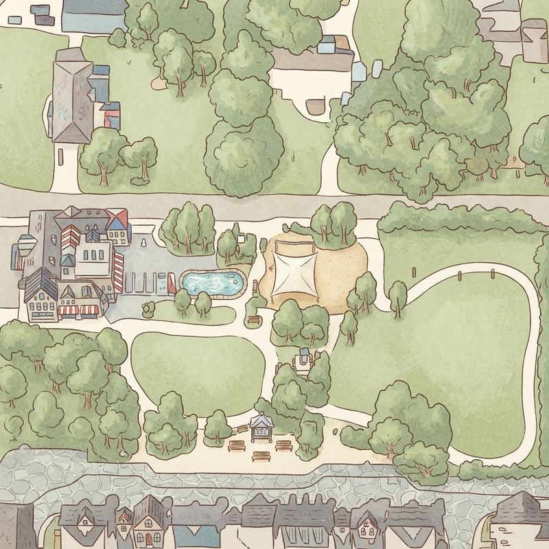 Illustrated map of Whitaker Park