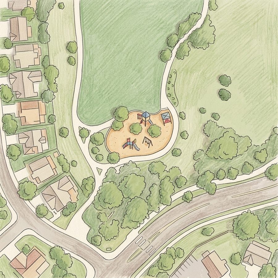 Illustrated map of White Ash Mine Park
