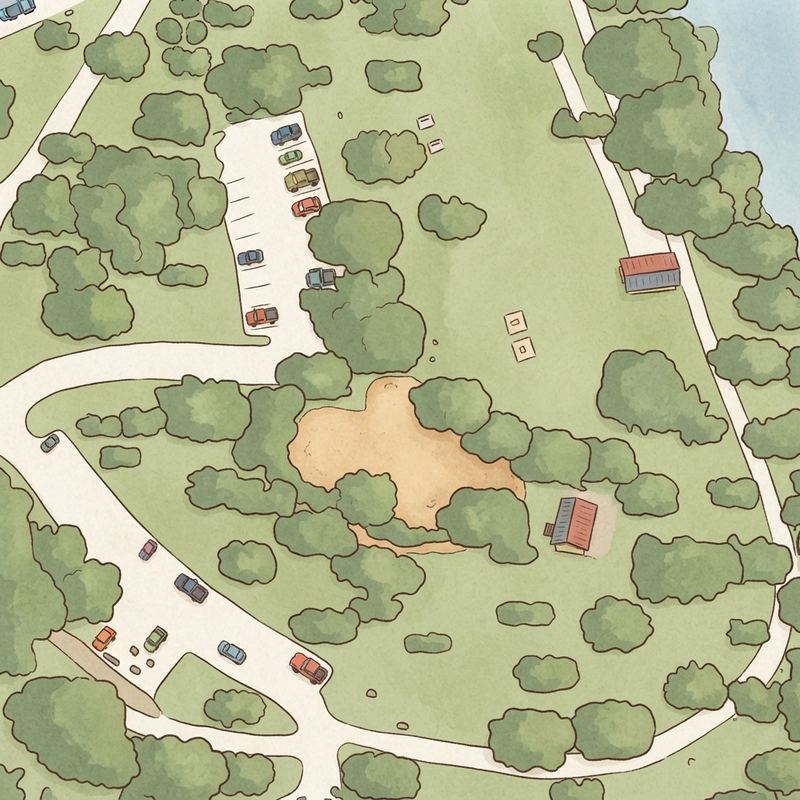 Illustrated map of White Rock Creek Trail Playground