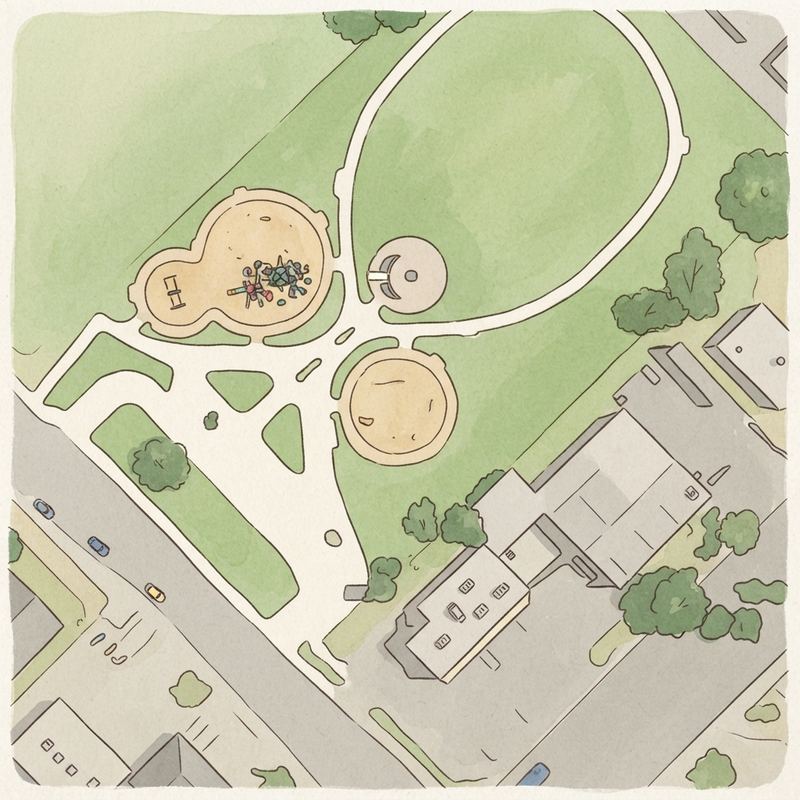 Illustrated map of White Rock Hills Park