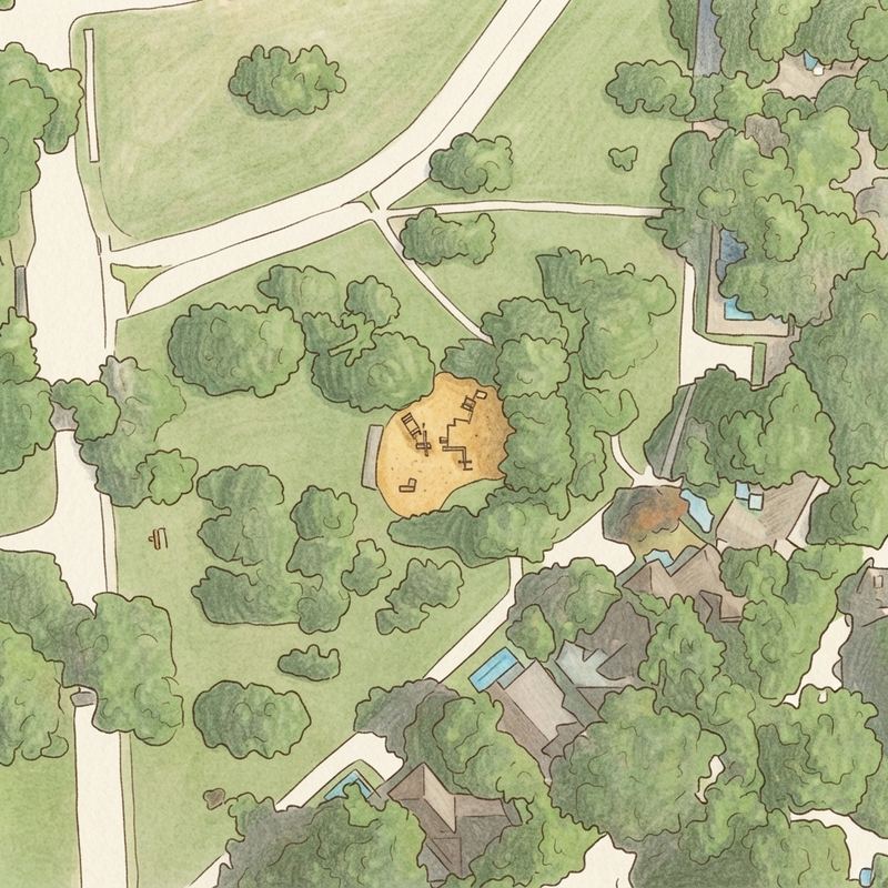 Illustrated map of White Rock Valley Park