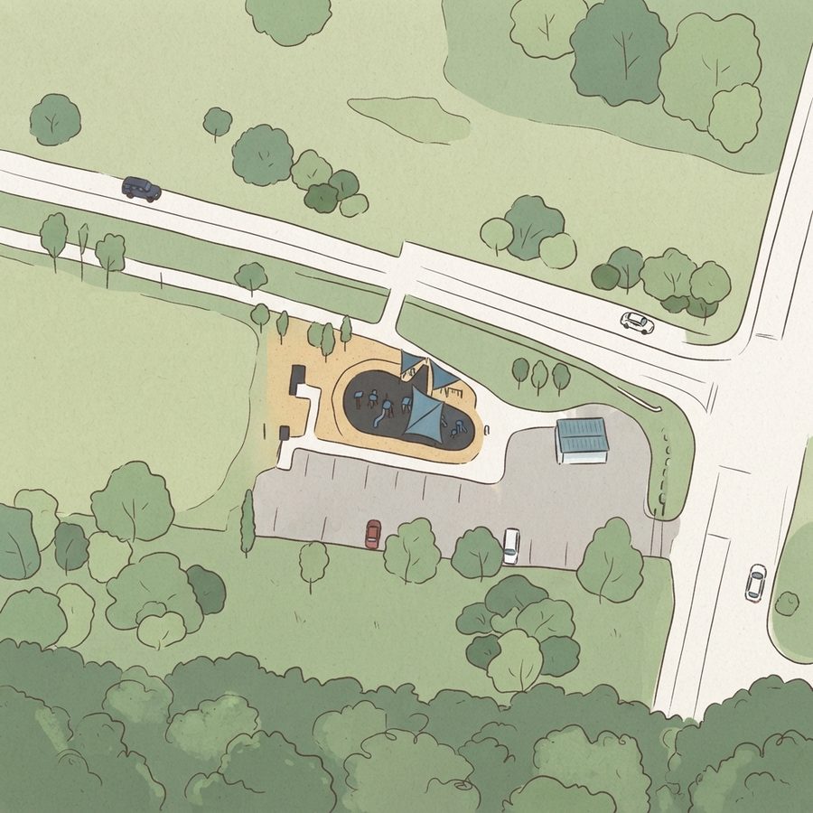 Illustrated map of Whitsett Park playground