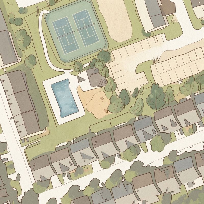 Illustrated map of Whittier Mill Park