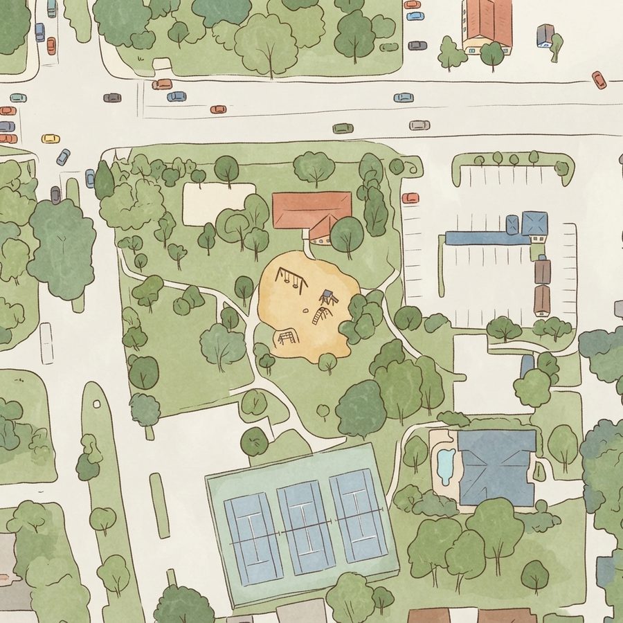 Illustrated map of Wilchester Park - Private Residential Park