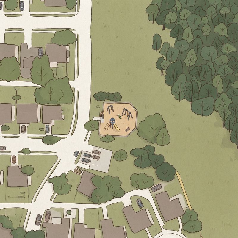 Illustrated map of Wilcox Park