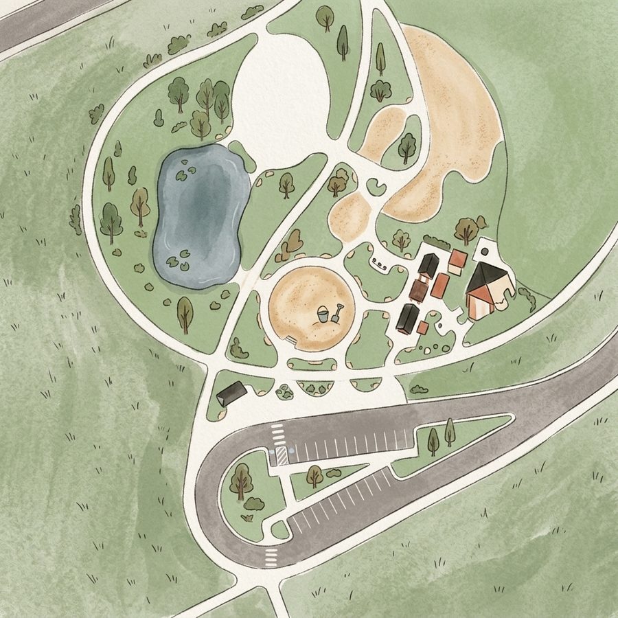Illustrated map of Wildflower Park