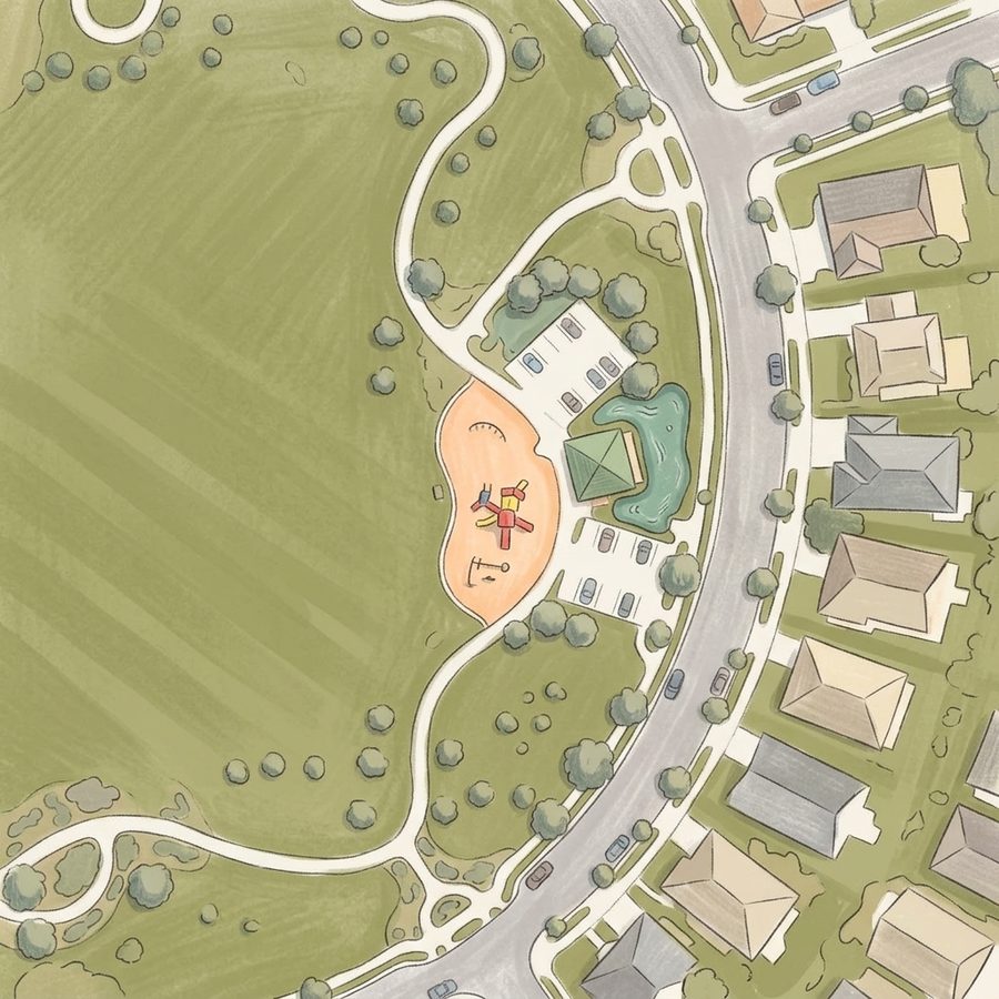 Illustrated map of Wildgrass Park