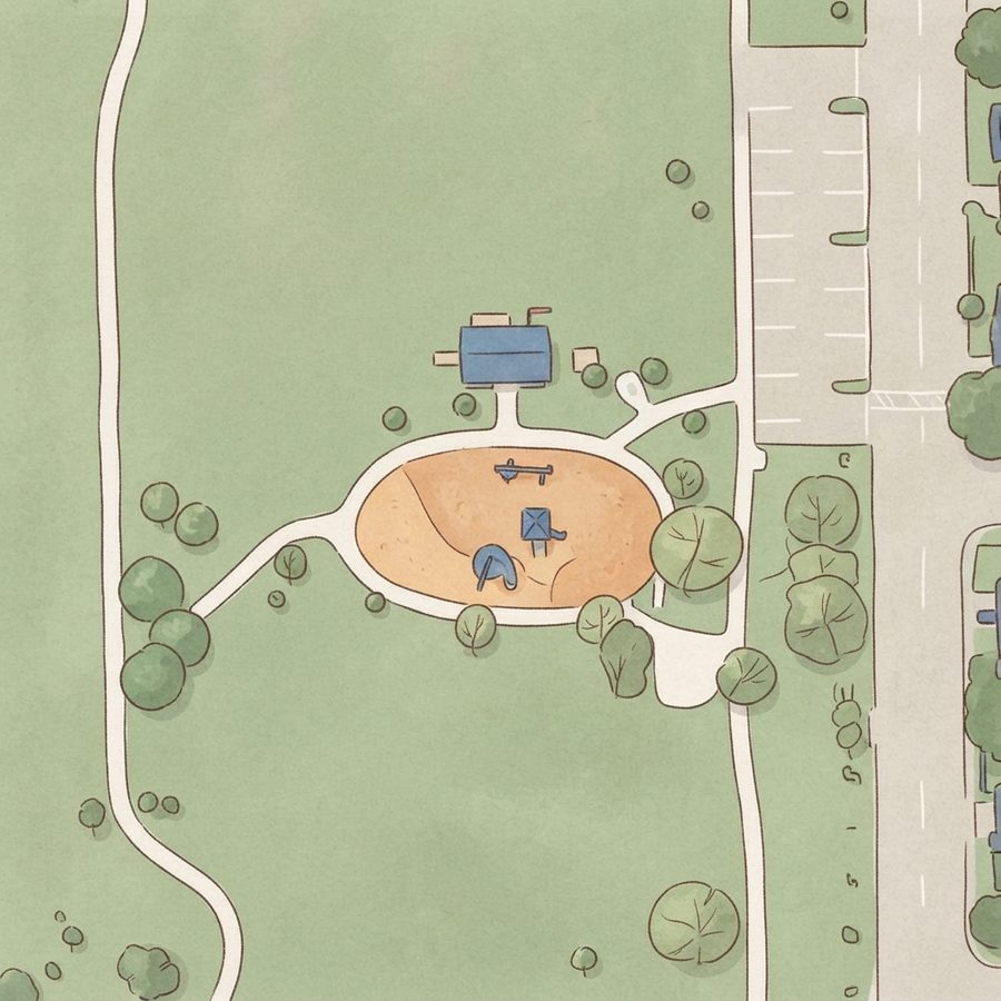 Illustrated map of Wildheather Park