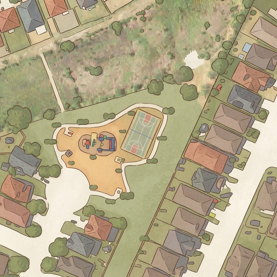 Illustrated map of Wildhorse Vistas Park