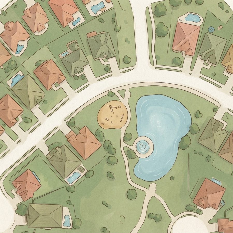 Illustrated map of Wildwood Green Playground