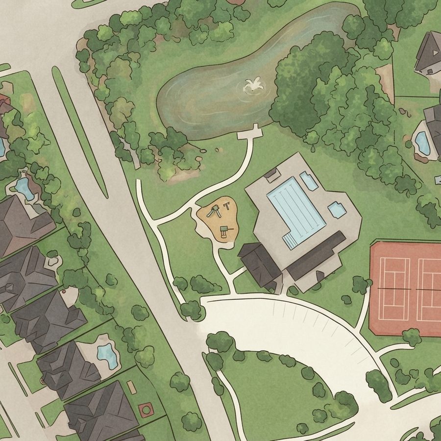 Illustrated map of Wildwood Yellow Playground