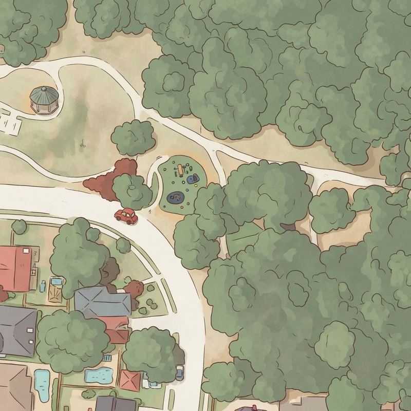 Illustrated map of Wilkerson Park
