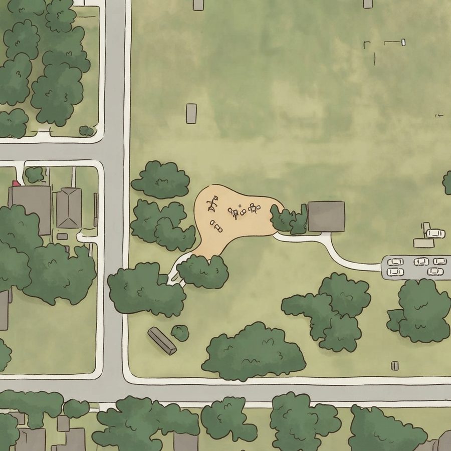 Illustrated map of William Blair Jr. Park