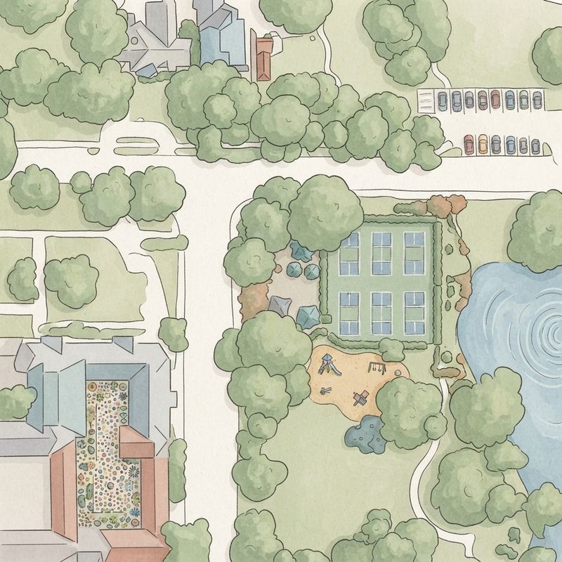 Illustrated map of Williams Park
